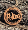 Wooden Police Ornament