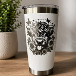 Custom Laser Engraved Tumbler | 20oz Black Stainless Steel | Personalized Gift