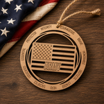 Wood Military & First Responder Ornament | Laser Engraved | Choose Your Branch or Department