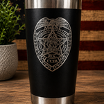 Custom Laser Engraved Tumbler | 20oz Black Stainless Steel | Personalized Gift