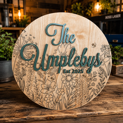 Custom Name Sign | Personalized Laser Cut Wood | Nursery Decor Gift