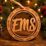 Wood Military & First Responder Ornament | Laser Engraved | Choose Your Branch or Department