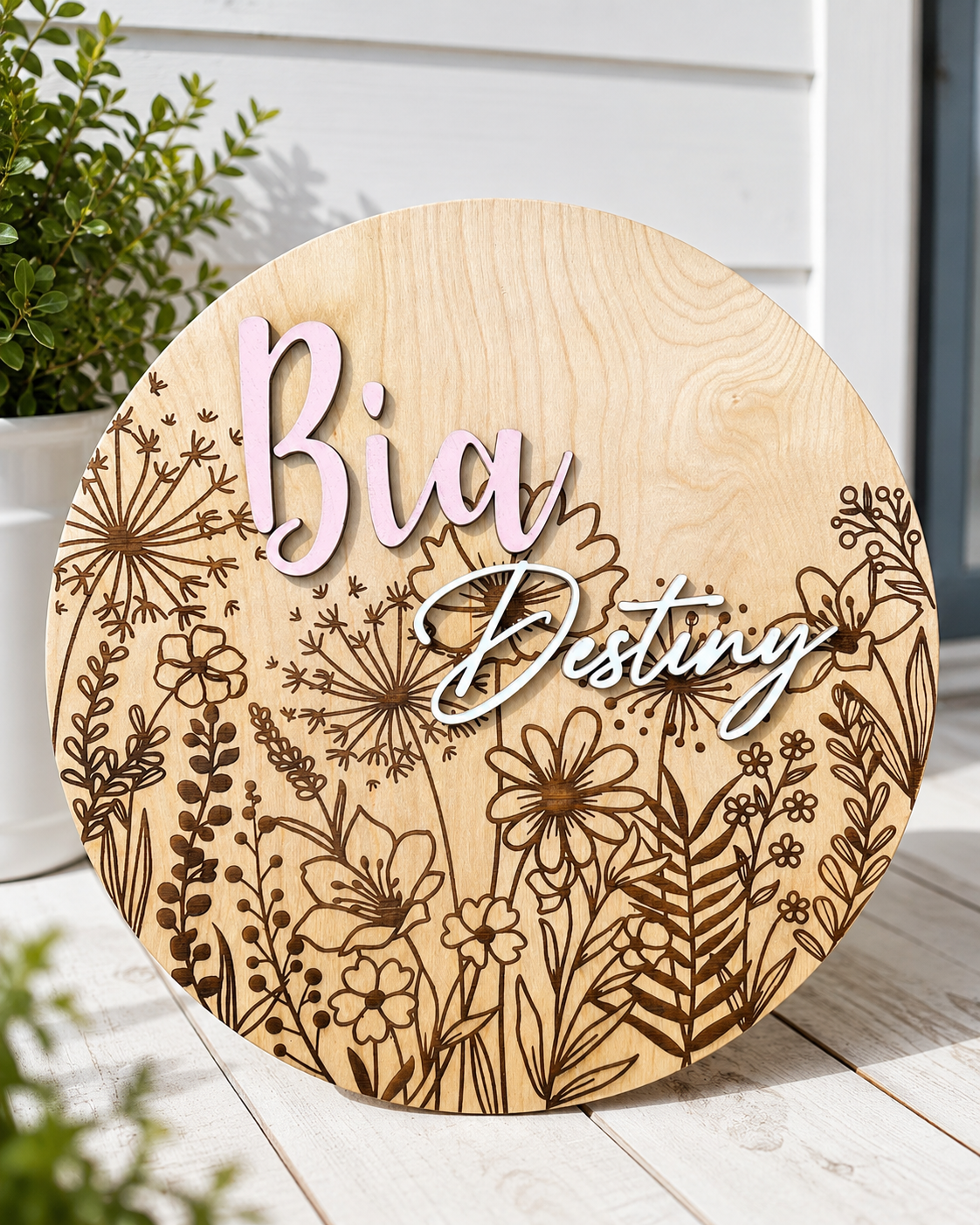 Custom Name Sign | Personalized Laser Cut Wood | Nursery Decor Gift