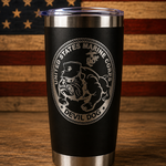 Custom Laser Engraved Tumbler | 20oz Black Stainless Steel | Personalized Gift