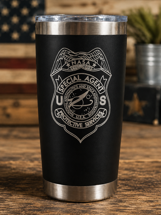 Custom Laser Engraved Tumbler | 20oz Black Stainless Steel | Personalized Gift