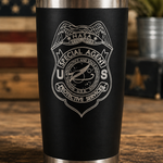 Custom Laser Engraved Tumbler | 20oz Black Stainless Steel | Personalized Gift