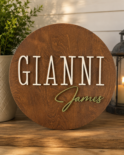 Custom Name Sign | Personalized Laser Cut Wood | Nursery Decor Gift