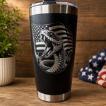 Custom Laser Engraved Tumbler | 20oz Black Stainless Steel | Personalized Gift