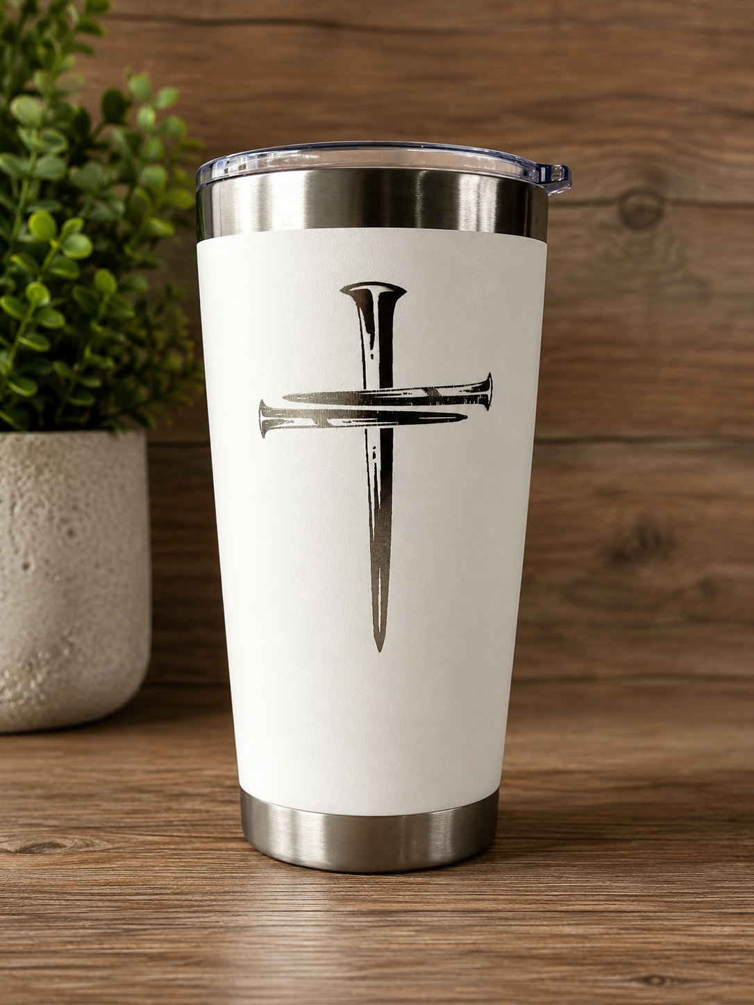 Custom Laser Engraved Tumbler | 20oz Black Stainless Steel | Personalized Gift
