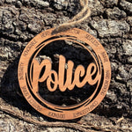 Wood Military & First Responder Ornament | Laser Engraved | Choose Your Branch or Department