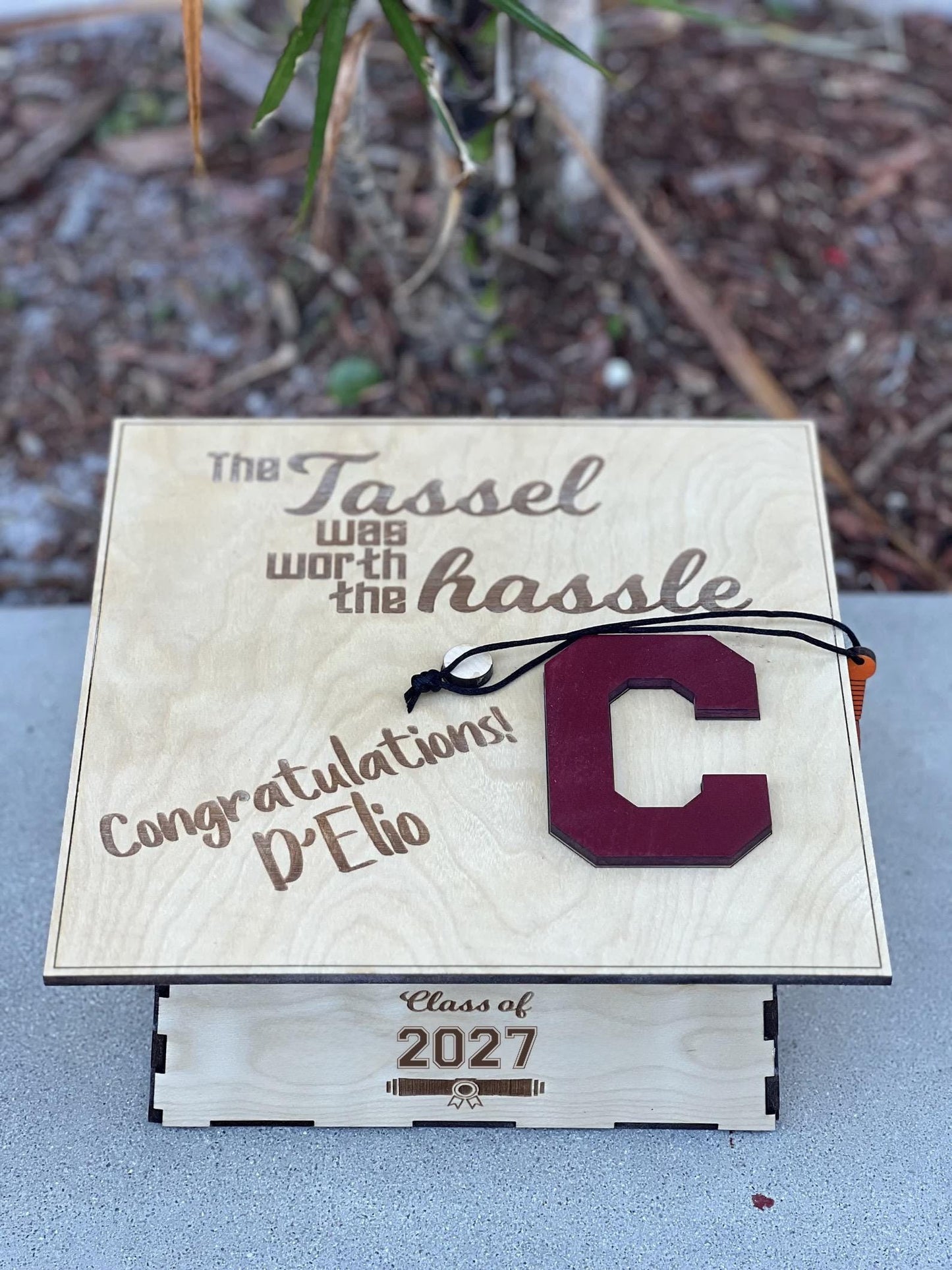 Graduation cap card box with cards
