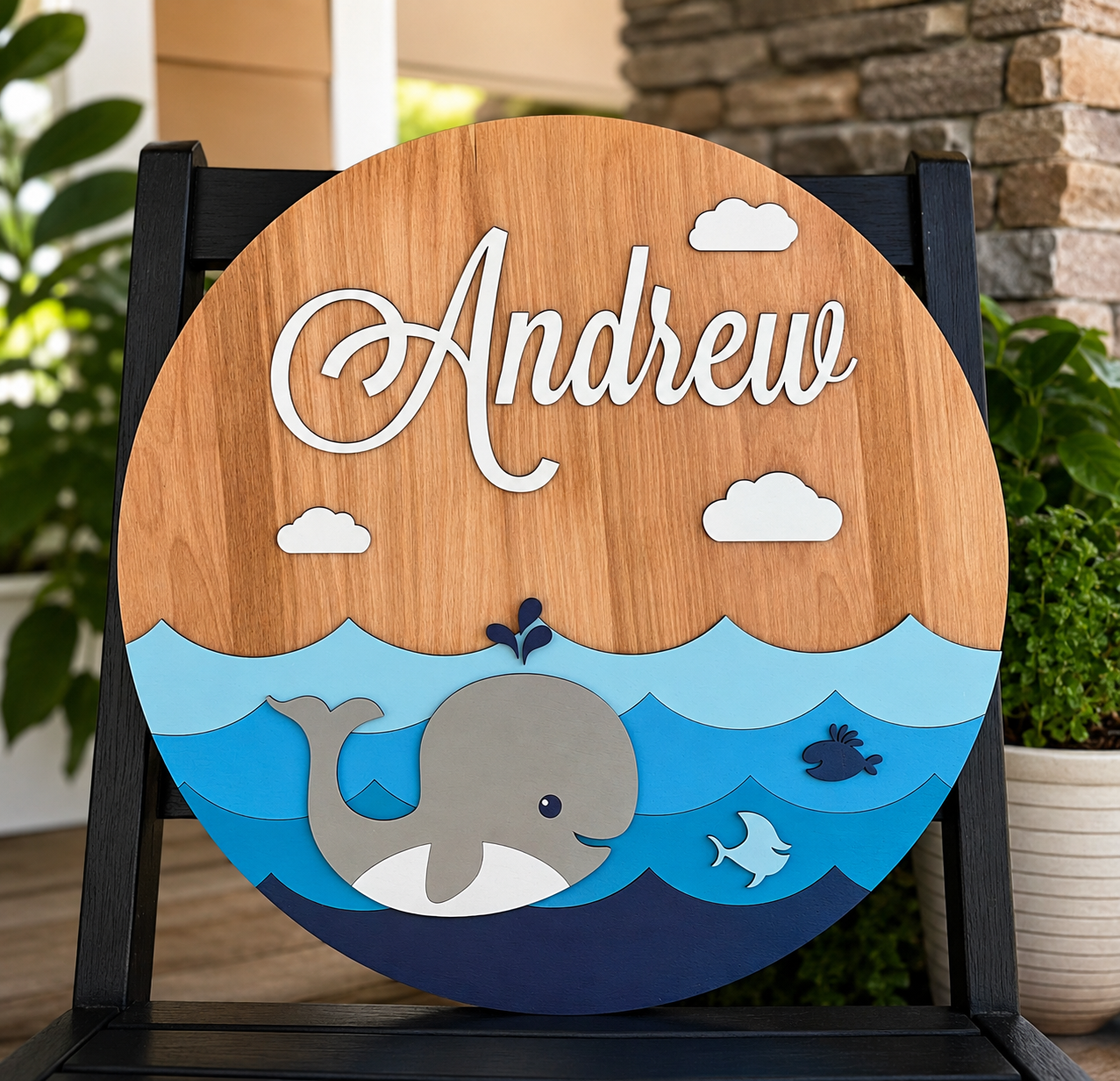Custom Name Sign | Personalized Laser Cut Wood | Nursery Decor Gift