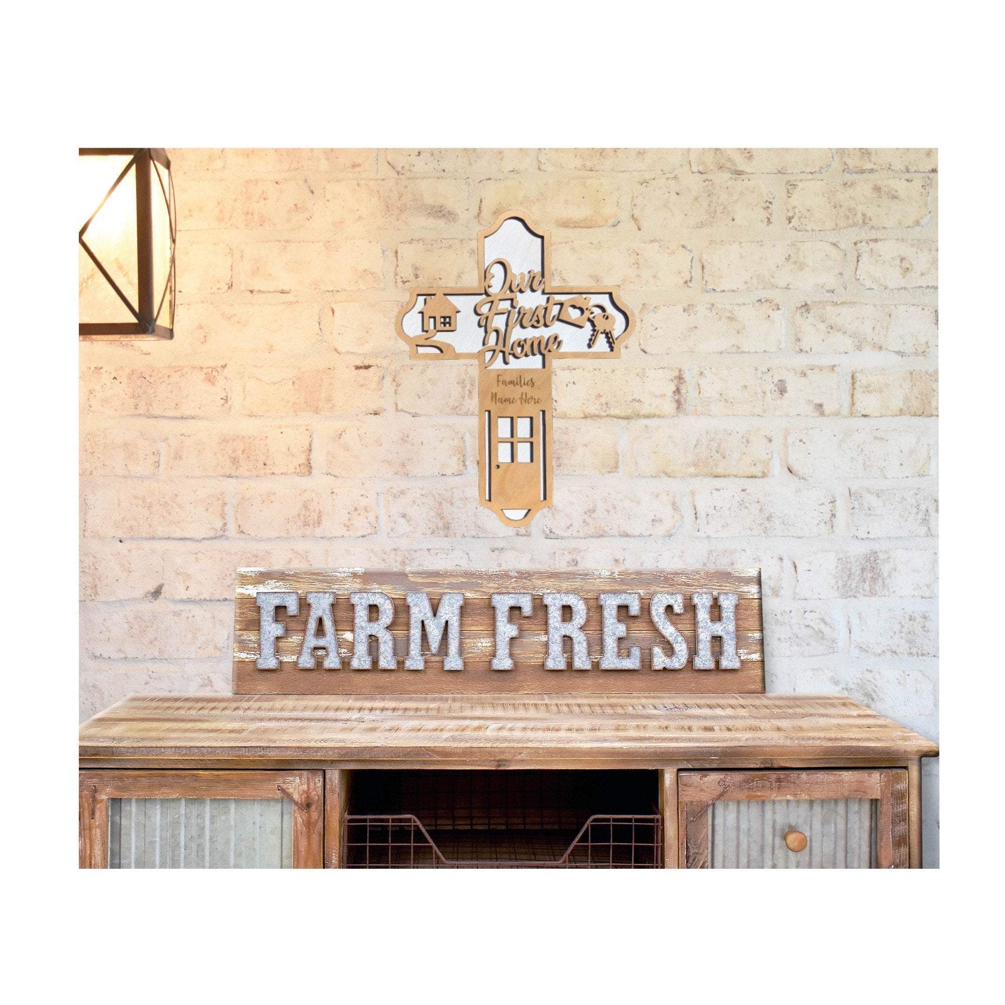 Wooden first home Cross