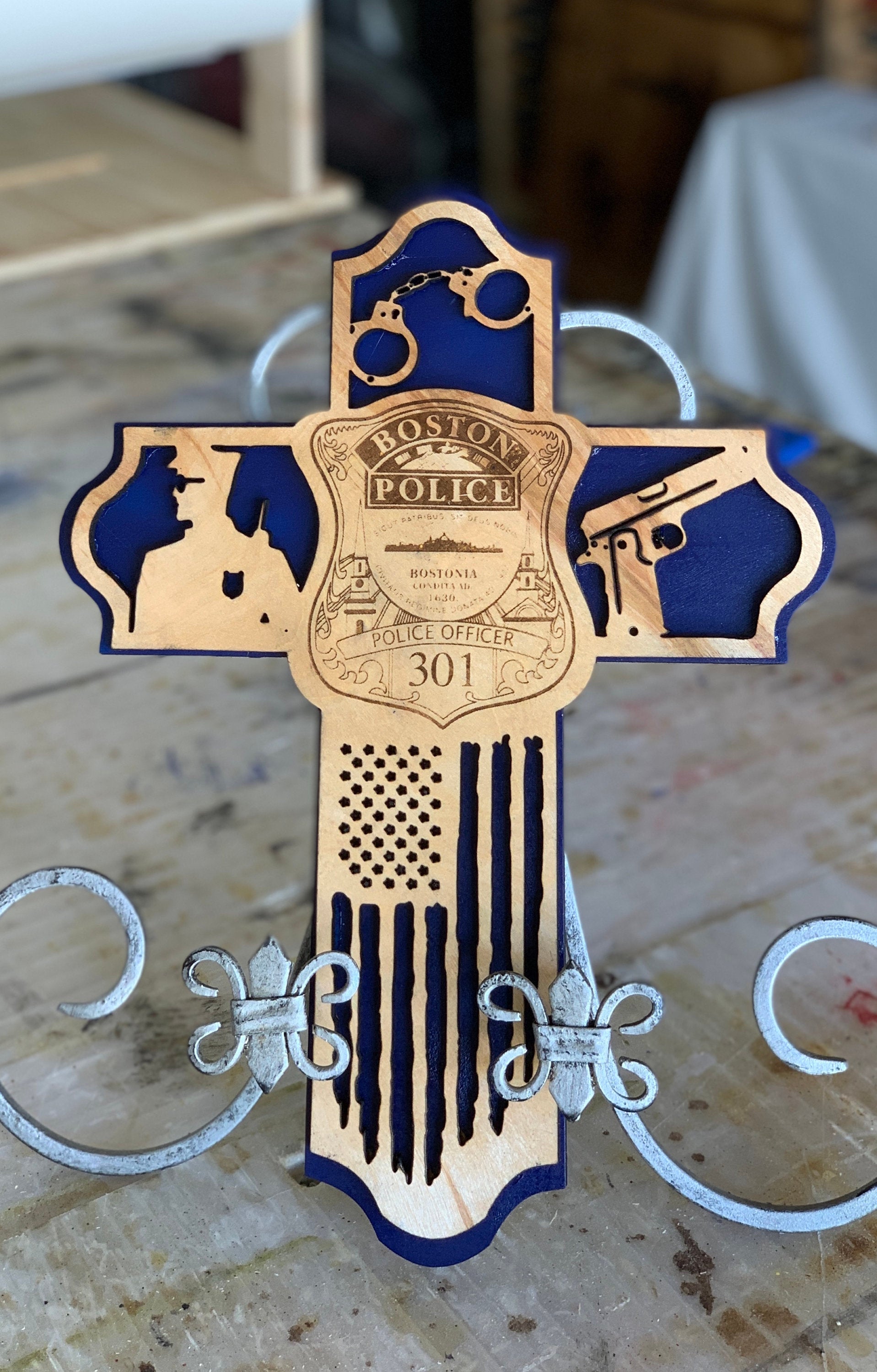 Wooden Police Cross