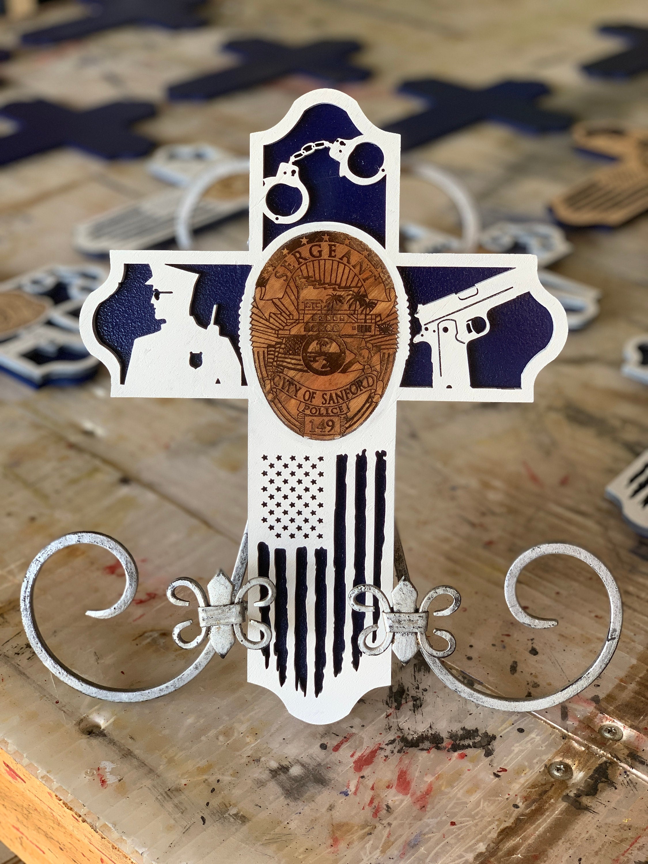 Wooden Police Cross