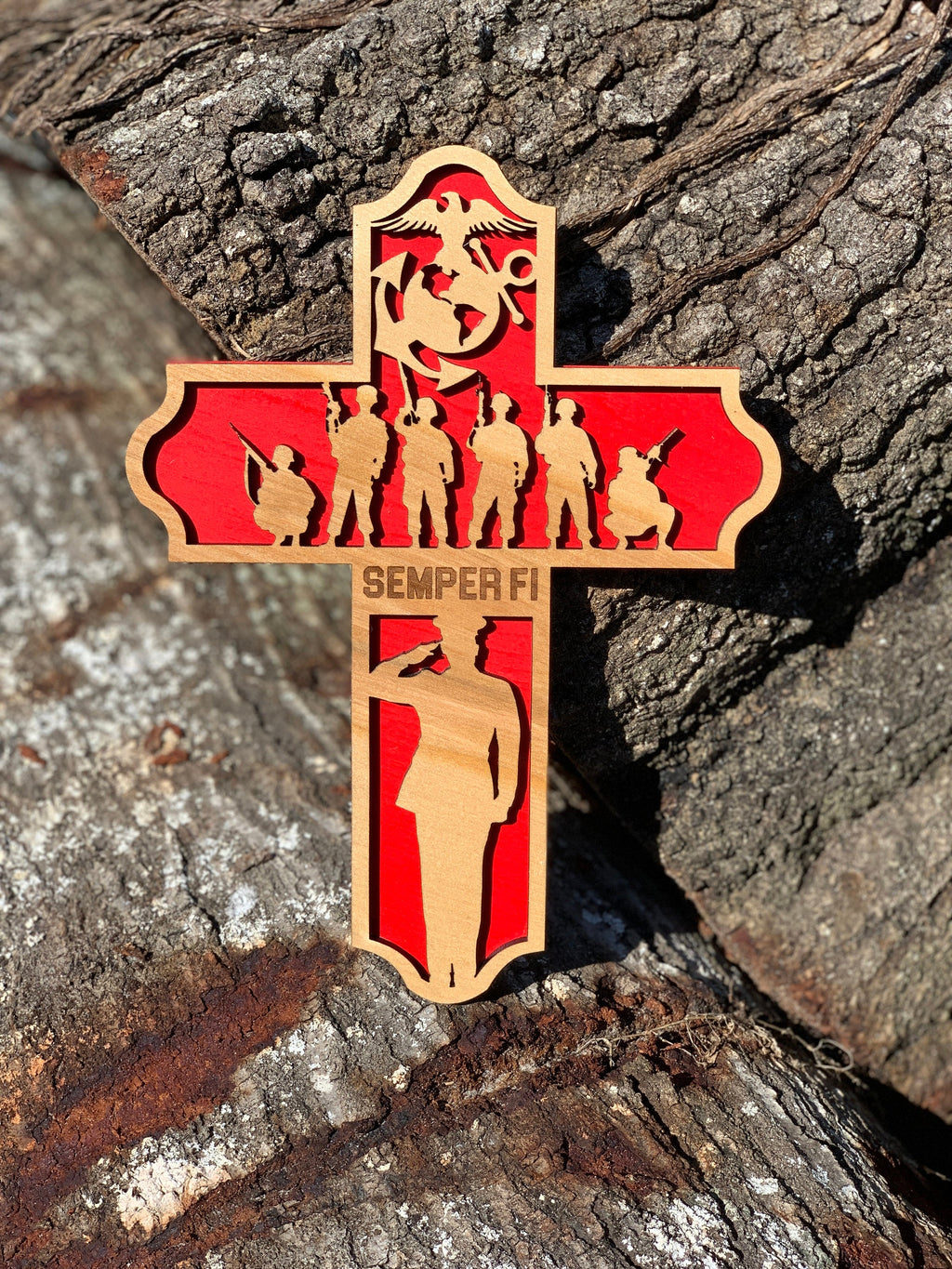 Wooden Marine Cross