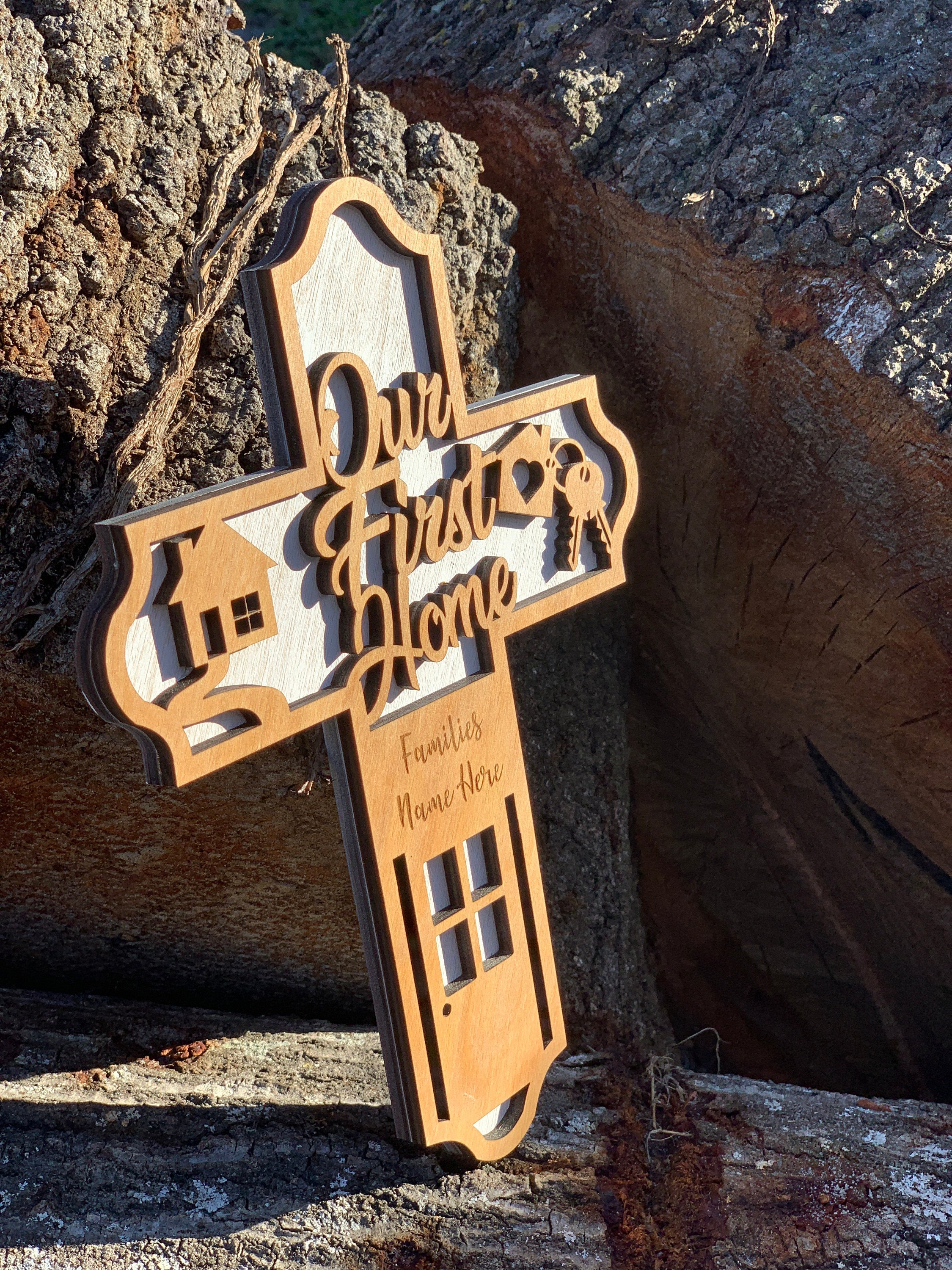 Wooden first home Cross