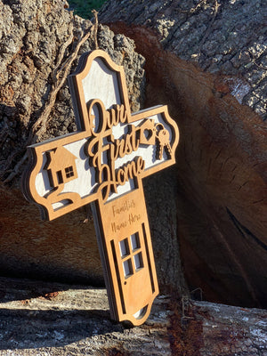 Wooden first home Cross