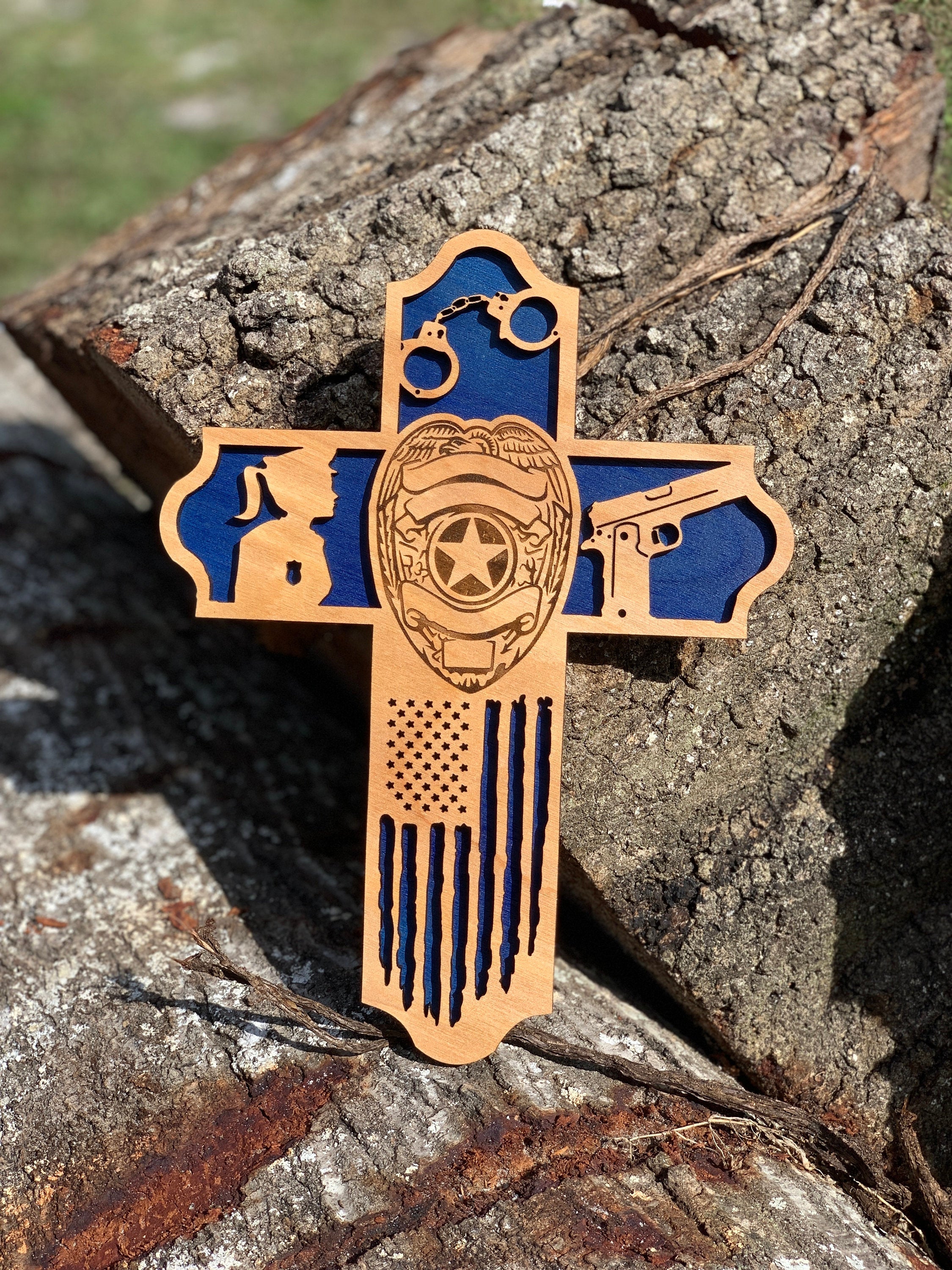 Wooden Police Cross