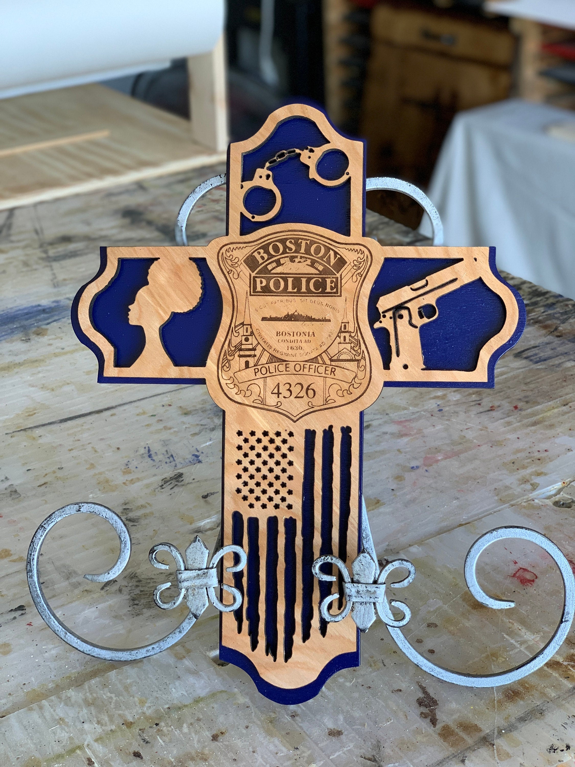 Wooden Police Cross