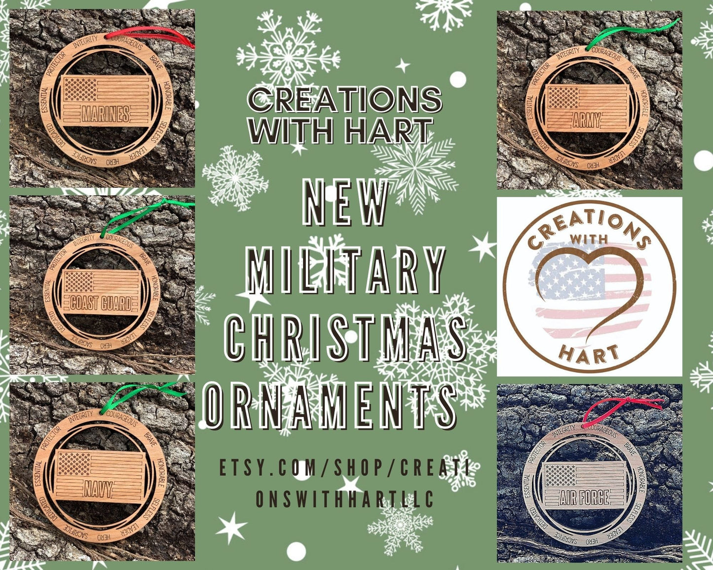 Wooden Air Force Ornament