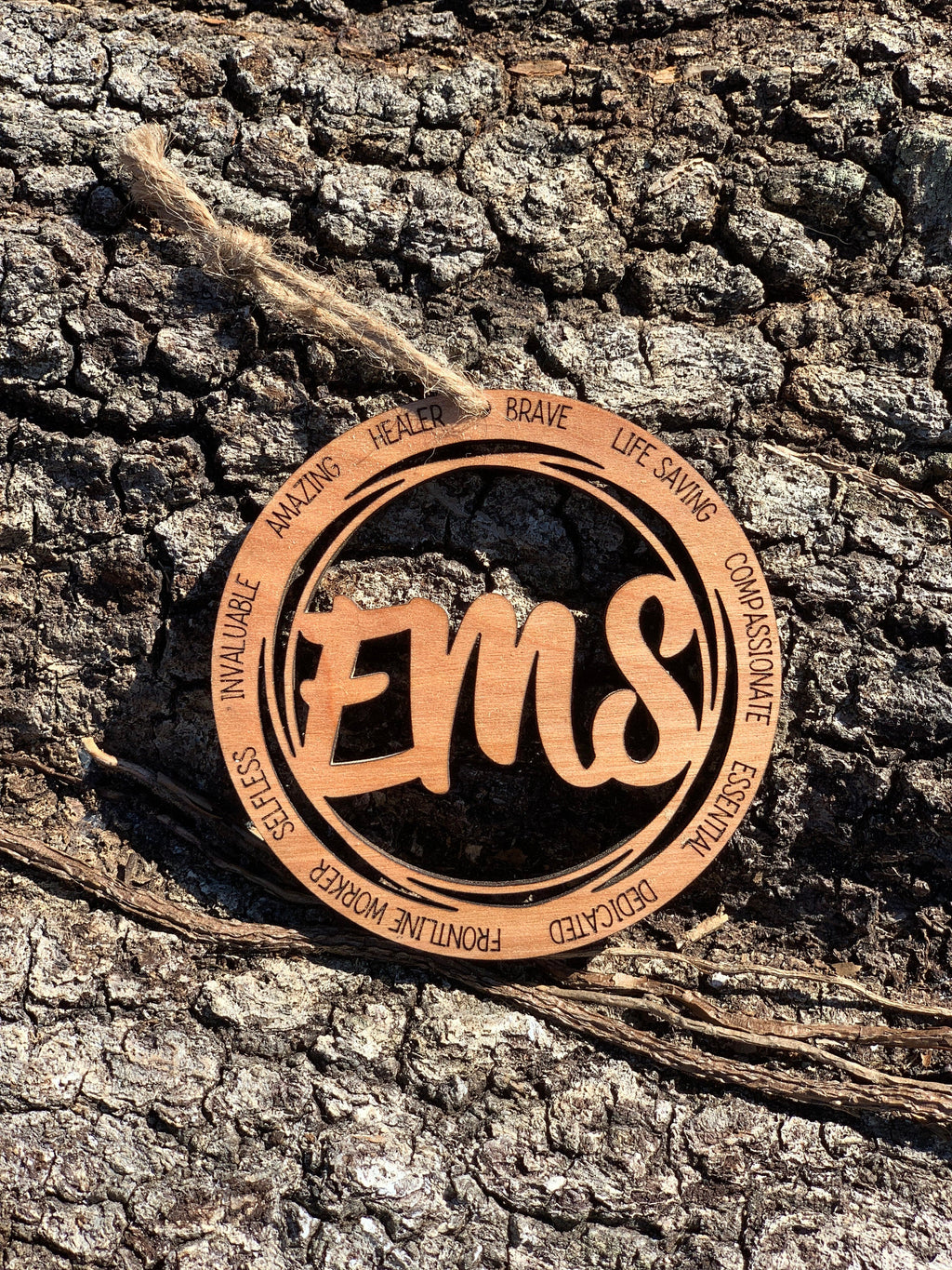 Wooden EMS Ornament